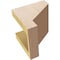 Ekena Millwork 5"W x 5"D x 5"H Wide Clemmons Rough Cedar Woodgrain TimberThane Corbel, Primed Tan CORUR05X05X05CLERCPR - alternate 2